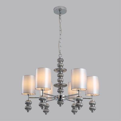 8338/6 MODERNI LN26 143 хром/серый, металл/стекло/текстиль Люстра E14 6*40W 220V ILMIRA