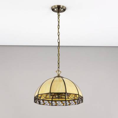 Citilux Шербург-2 CL440231 Люстра витражная подвесная Бронза