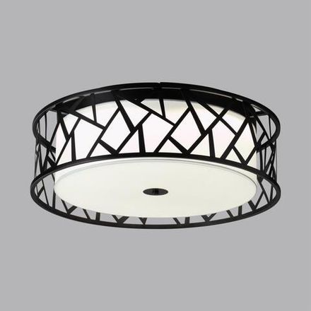 7700/60L AVRA LED SN 34 Светильник металл/ткань/стекло/белый/черный LED 60Вт 3000-6000K D600 IP20 пульт ДУ FABIANA