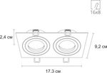 Точечный встраиваемый светильник Arte Lamp TARF A2168PL-2WH, 2хGU10