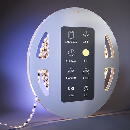 Светодиодная лента Ultra 12В 2835 9,6Вт/м 3000К 5м IP 20 201106. TM Maytoni