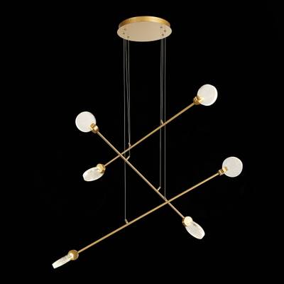 SL6104.203.06 Светильник подвесной ST-Luce Золотистый/Прозрачный,С пузырьками воздуха LED 6*3W 3000K