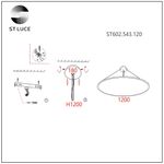 ST602.543.120 Светильник подвесной Белый LED 1*120W 4000K 10 800Lm Ra&gt;80 120 IP20 D1 200xH35 90-265V