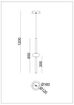 Подвесной светильник Arte lamp RIGLA A6838SP-12SM, 1хLED