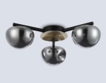Светильник светодиодный потолочный LH12006/3 BK/GD/SM черный/золото/дымчатый 18W 3000K D640*170