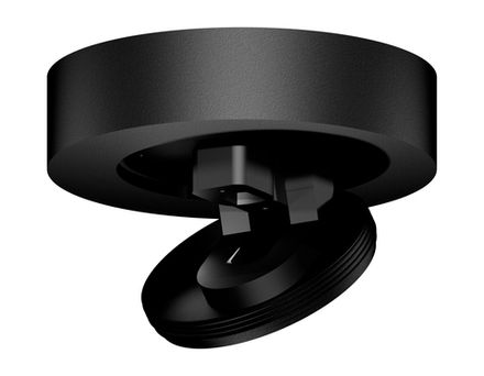 Крепеж накладной скрытый поворотный A2229 SBK черный песок D85*H40mm (для корпуса D60mm)