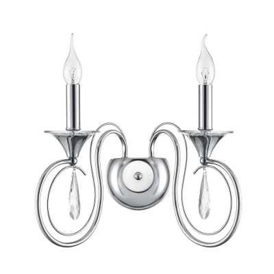 8032/2W CLASSI LN26 металл/хрусталь, хром/прозрачный Бра E14 2*40W 220V LAOKA