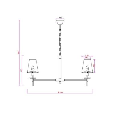 Подвесная люстра Arte Lamp RICCARDO A4075LM-8BK, 8хE14