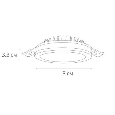 Точечный встраиваемый светильник Arte Lamp TABIT A8430PL-1WH, 1хLED