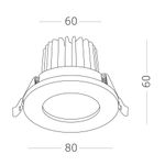ST704.548.10 Св-к встр. Белый LED 1*10W 4000K 900Lm Ra&gt;90 38° IP20 D80xH60 170-240V
