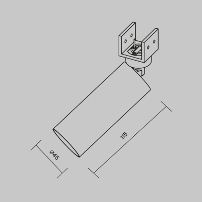 Уличный трековый светильник Фокус / Focus Led Elasity IP 3000K 8Вт 55° белый, O-TR01-1-S-8WW3K. TM Maytoni