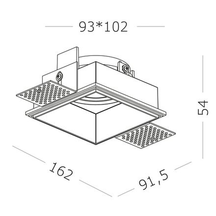 ST262.518.01 Св-к встр. Белый GU10 1*50W IP20 L91,5xW91,5xH5,2 220V Без ламп