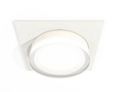 Комплект встраиваемого светильника с акрилом XC7631043 SWH/FR/CL белый песок/белый матовый/прозрачный MR16 GU5.3 (C7631, N7160)