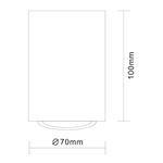 ST108.407.01 Светильник потолочный Мат. черный GU10 1*50W  D70xH100 220V Без ламп