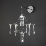 Настенный светодиодный светильник с фигурным хрусталем 442/1 хром, LED