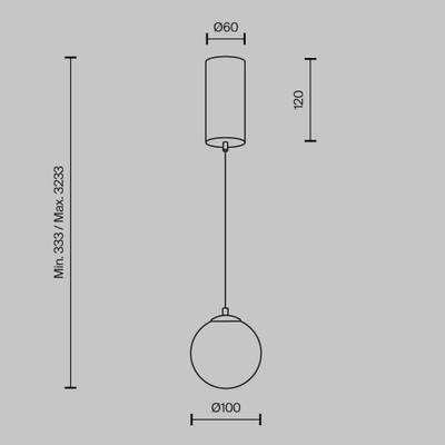 Подвесной светильник Yora 2700-4000К 5Вт MOD464PL-L5BSK. TM Maytoni
