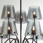 6570/9C MODERNI LN25 103 черный/дымчатый/металл/стекло Люстра потолочная G9 9*20W 220V SMOKY