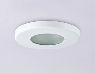 Светильник встраиваемый IP44 с высокой степенью пылевлагозащиты TN1180 WH белый IP44 GU5.3 D85*34