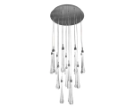 07860-18A,02 Люстра каскадная Асмер хром d50 h300 Led 54W (4000k)