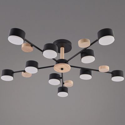 03758-0.3-10 BK+WOOD GX53 светильник потолочный