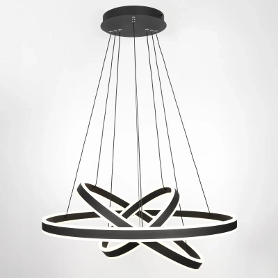 Citilux Дуэт CL719681 LED Люстра подвесная с пультом Чёрная