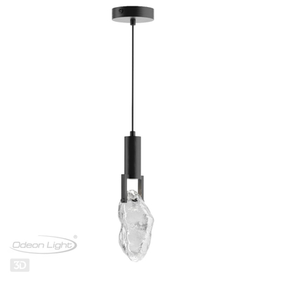6695/5L MIDCENT ODL24 239 Подвесной светильник брашир. черный/металл/стекло IP20 LED 5W 200Лм 3000K LIA