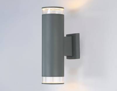 Светильник уличный настенный архитектурный ST3820/2 GR/CL серый/прозрачный IP54 GU10/2 max 35W 310*90*160