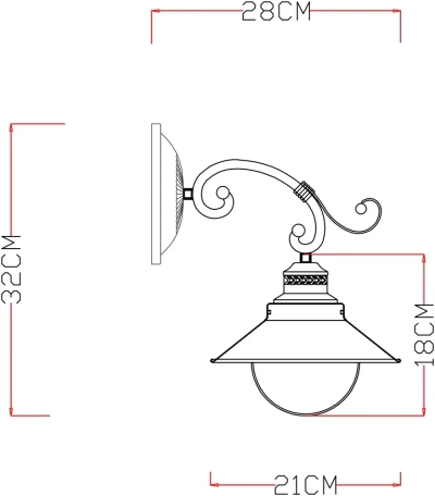 Бра Arte Lamp GRAZIOSO A4577AP-1WG, 1хE27