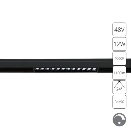 Магнитный трековый светильник Arte Lamp LINEA 0.1-10V A4684PL-1BK, 1хLED