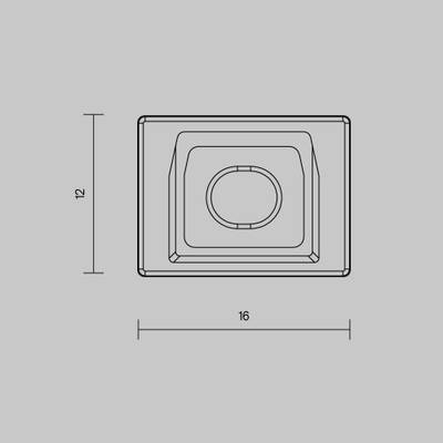 Комплект заглушек (для профиля 16×12) 10 шт., ALM-005-W-EC 642023. TM Maytoni