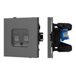 Механизм компьютерной розетки двойной SCT-TENDO-MPC2-SFPL-GR (RJ-45, CAT6) (Arlight, -)