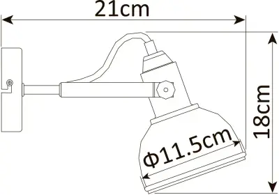 Спот Arte Lamp MARTIN A5213AP-1BR, 1хE14