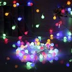 A-002 LED RGB гирлянда светодиодная 10м 100LED c насадками "шарик"