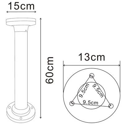 Ландшафтный светильник Arte Lamp AMSTERDAM A1212PA-1BK, 1хLED