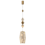 5444/1 PENDANT ODL_EX26 031 бежевый/античная бронза/металл/керамика Подвес E27 1*40W KARELIA