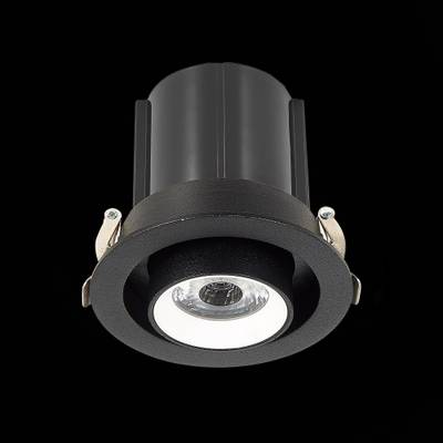ST702.438.12 Св-к встр. Черный LED 1*12W 3000K 900Lm Ra80 24° IP20 D90xH92 180-240V