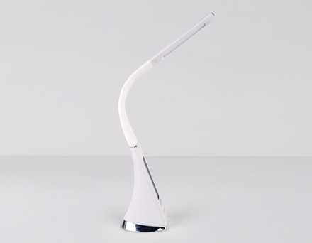 Светодиодная настольная лампа с дисплеем DE508 WH белый LED 3000-6400K 6W+LCD 2W