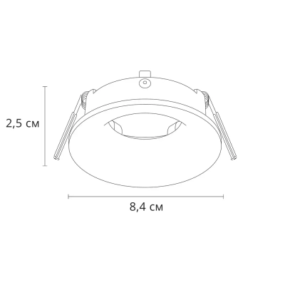 Точечный встраиваемый светильник Arte Lamp CORNO A2863PL-1BK, 1хGU10