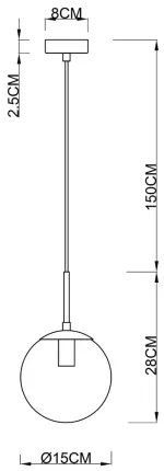 Подвесной светильник Arte Lamp VOLARE A1565SP-1PB, 1хE14