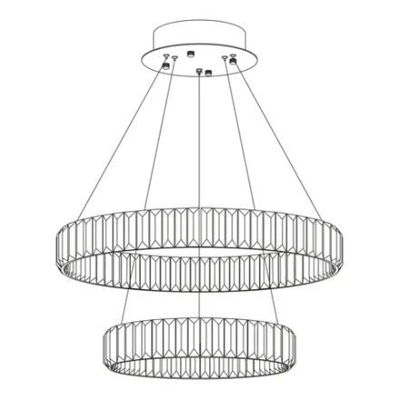 Citilux Чезаре CL338261 LED Люстра хрустальная с пультом Хром
