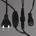 A-056AR BL/WT FLASH светодиодная гирлянда "бахрома" 5x0.6м 180LED черный провод влагозащищен.