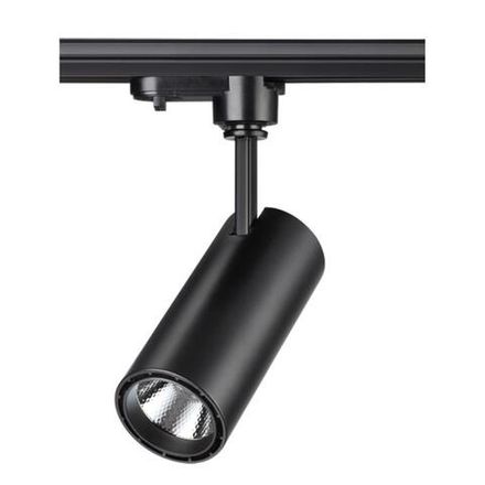 357550 PORT NT18 072 черный Трековый однофазный светильник IP20 LED 4000K 15W 160-265V SELENE