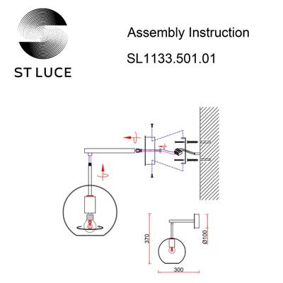 SL1133.501.01 Бра ST-Luce Латунь/Белый E27 1*40W