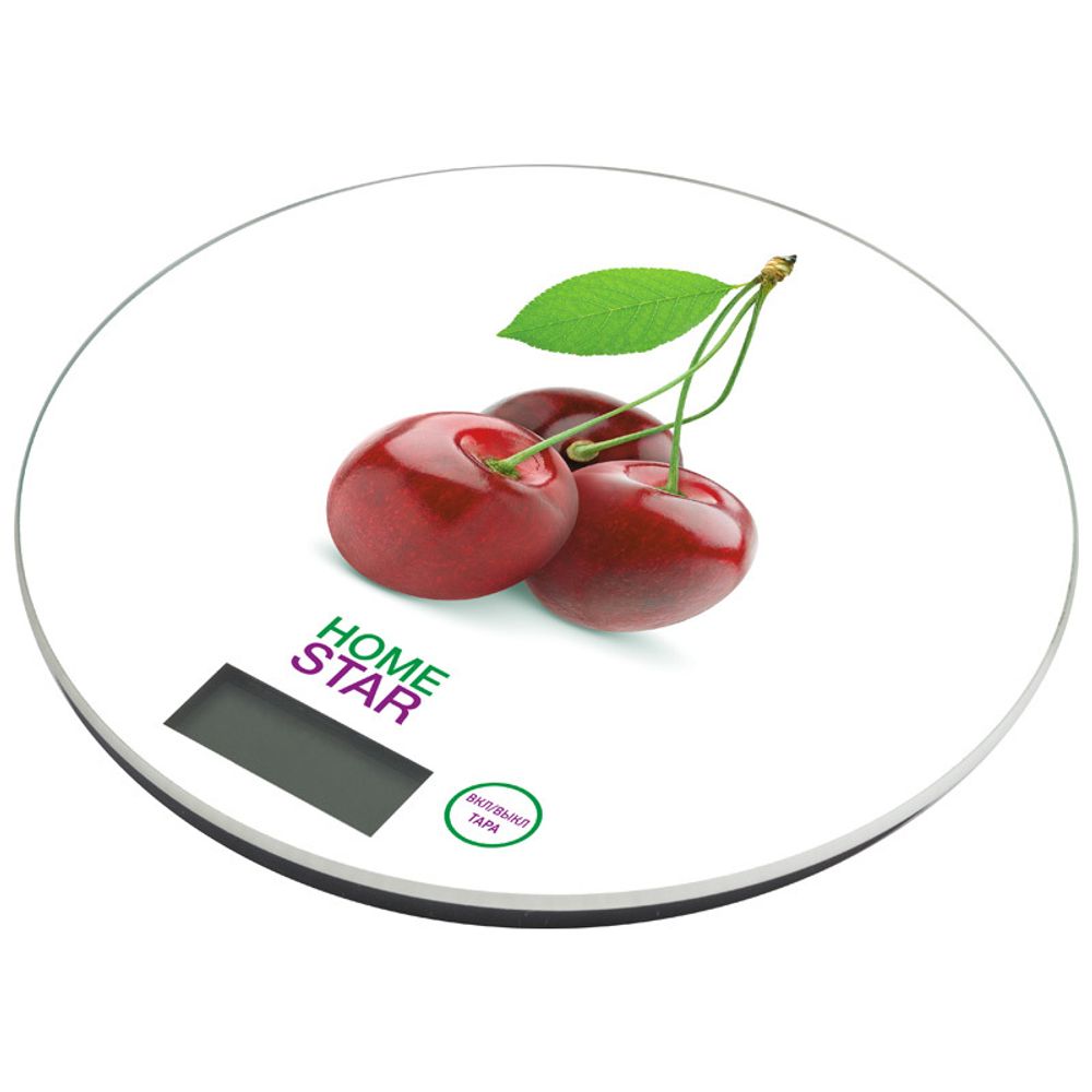 Весы кухонные электронные HOMESTAR HS-3007S, 7 кг вишня