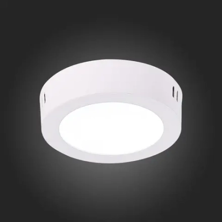 ST112.542.06 Светильник настенно-потолочный Белый LED 1*6W 4000K 370Lm Ra80 120° IP20 D110xH28 90-265V