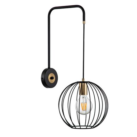 Настенный светильник Escada 10176/1A E27*60W Black/Brass
