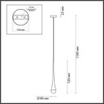 4278/1 L-VISION ODL21 341 прозрачн/золот фольг-ние Подвесной светильник IP20 GU10 LED max 6W GOTA