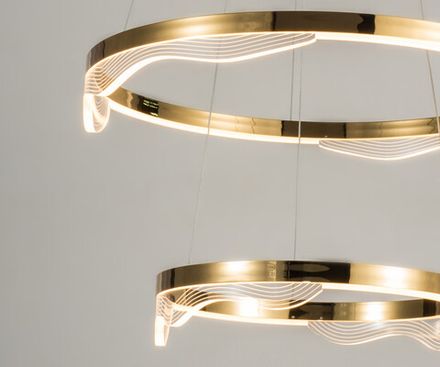 08263-60+40,36 Люстра Кастела латунь d60+40 h150 Led 60W (3000K)