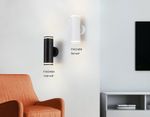 Настенный светильник со сменной лампой GU10 и акрилом FW2489/2 BK черный GU10/2 max 12W 170*55*95