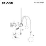 SL1187.201.03 Бра ST-Luce Золотистый/Белый G9 3*5W 4000K